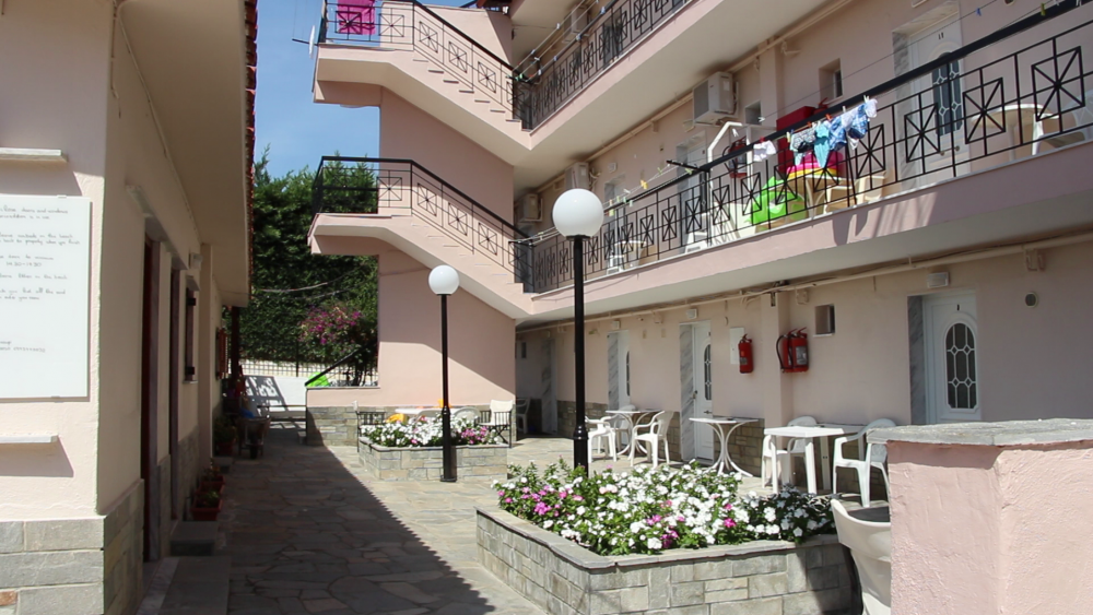 Polychrono beach panoramic view - near Theramvos Studios