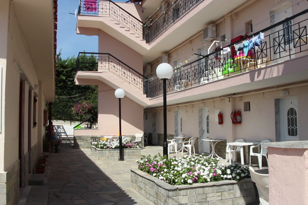 Polychrono beach panoramic view - near Theramvos Studios