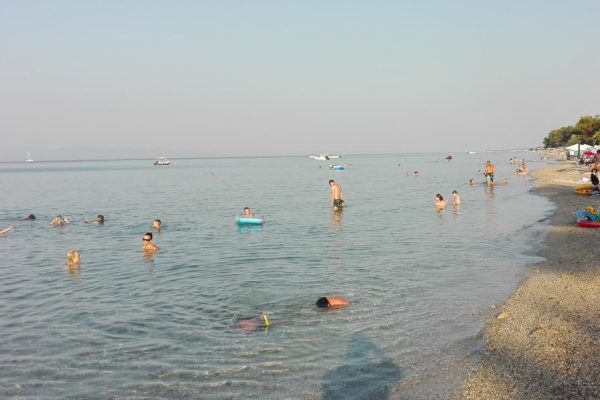 Sandy beach near Theramvos Studios - Polychrono Kassandra
